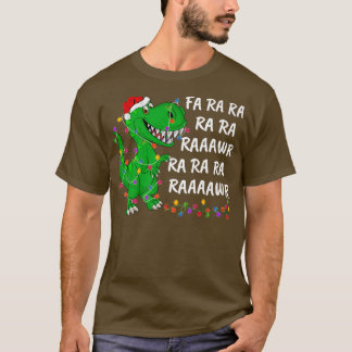 T-shirt Xmas Lights Fa ra ra ra raaawaur Dinosaur T Re Chr
