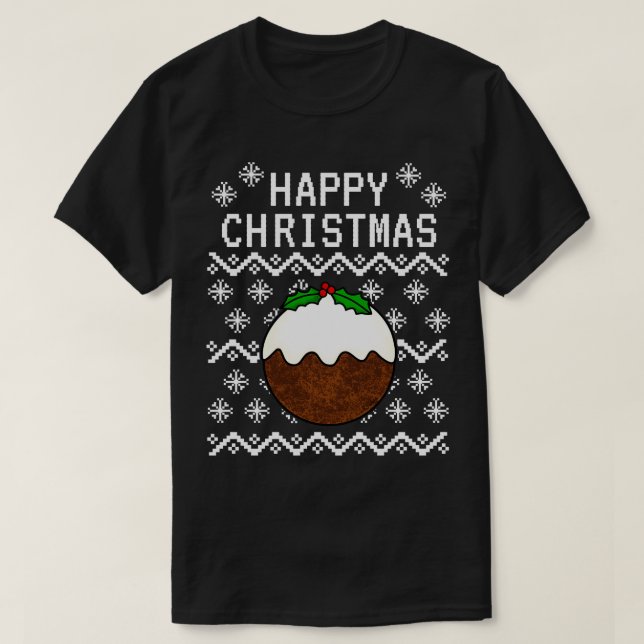 T-shirt Xmas Pudding mauvais Noël 1 (Design devant)