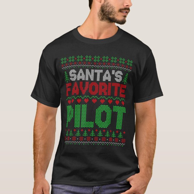 T-shirt Xmas Santa's Favorite Lot Funny Ugly Christmas Swe (Devant)