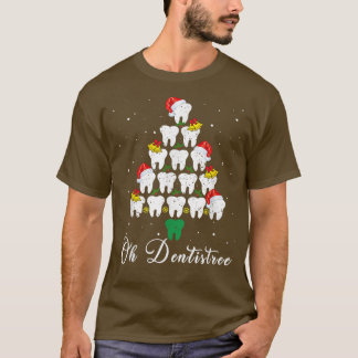 T-shirt Xmas Tree Oh Dentistree Hygiéniste Dentistesse Chr