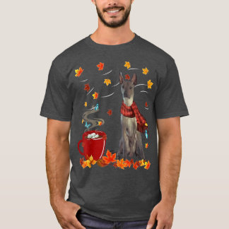 T-shirt XoloitzcuintliFallChocolateHotFunny Chien Automne