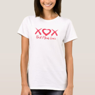 T-shirt Xox, amour, baisers, conception de la Saint-Valent