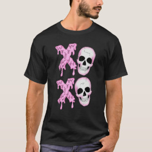 T-shirt Xoxo Crâne de squelette Horreur Anti Saint-Valenti