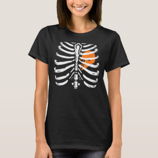 T-shirt Xray Skeleton Rib Cage Fans de football Halloween 