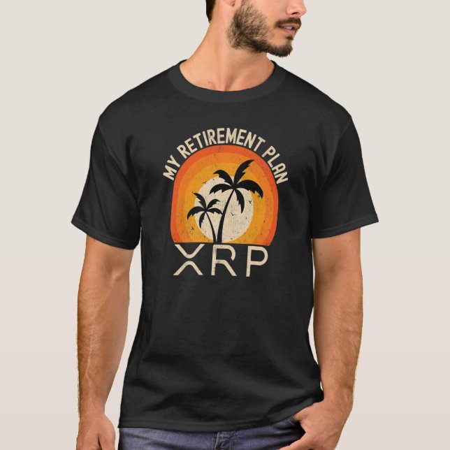 T-shirt XRP Cryptodevise Mon plan de retraite Premium (Devant)