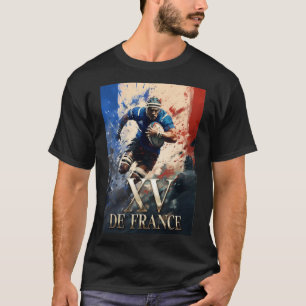 T-shirt Xv de France, affiche rugby, ovalie