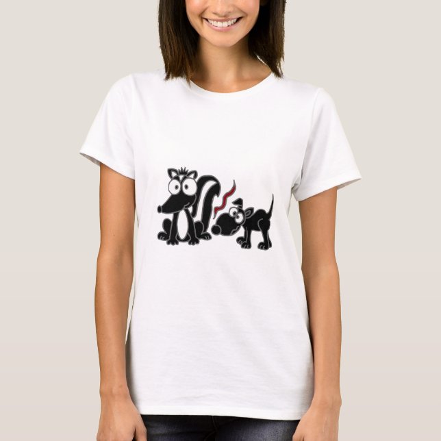 T-shirt XX bande dessinée de bout de mouffette de (Devant)