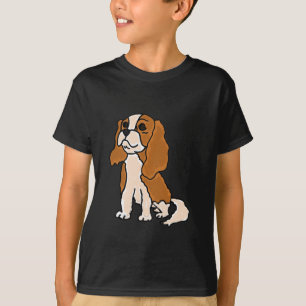 T-shirt XX bande dessinée de chien d'épagneul du Roi