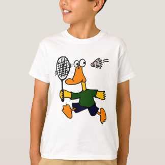 T-shirt XX canard jouant la bande dessinée de badminton