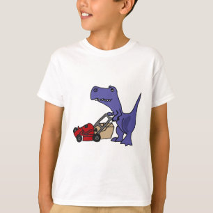 T-shirt XX dinosaure de T-rex poussant la tondeuse à gazon
