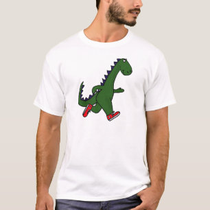 T-shirt XX dinosaure pulsant drôle avec les baskets rouge