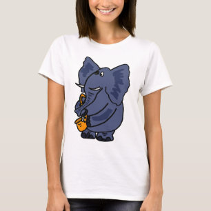 T-shirt XX éléphant jouant le saxophone