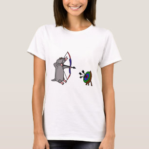 T-shirt XX taupe aveugle en concurrence de tir à l'arc