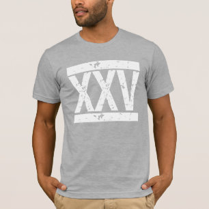 T-shirt XXV 25ème pièce en t d'anniversaire de CHIFFRES