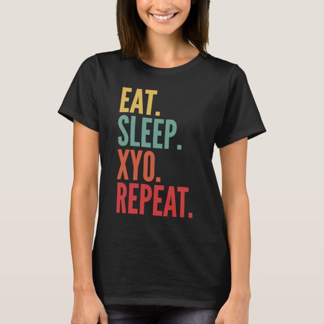 T-shirt Xyo Crypto Manger Sleep Xyo Répéter (Devant)