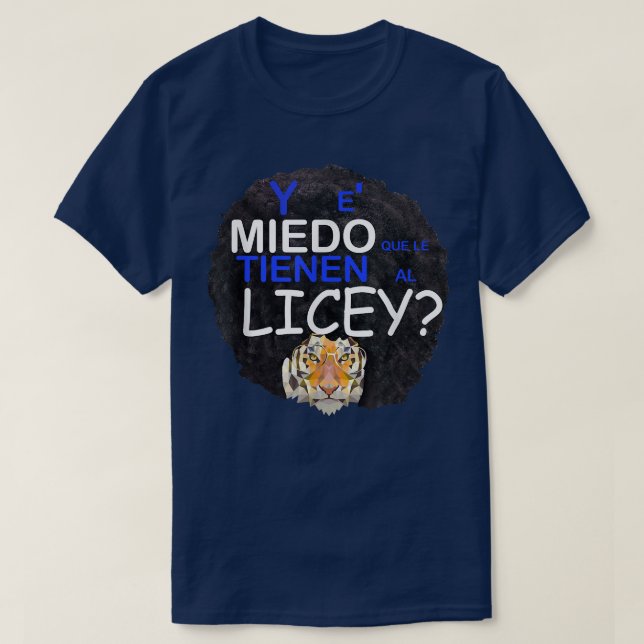 T-shirt y es Miedo grena Liceysta Tigre licey Dominican co (Design devant)