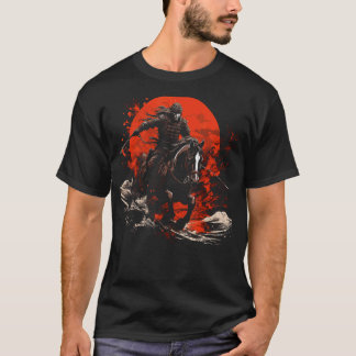 T-shirt Yabusame Horseback Archery Samurai Warrior Japan A