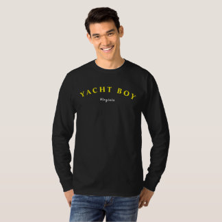 T-Shirt Yacht Boy LSS Navy Black / citron Virginie