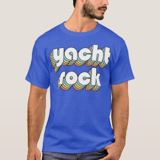 T-shirt Yacth Rock Retro Typographie arc-en-ciel style déf