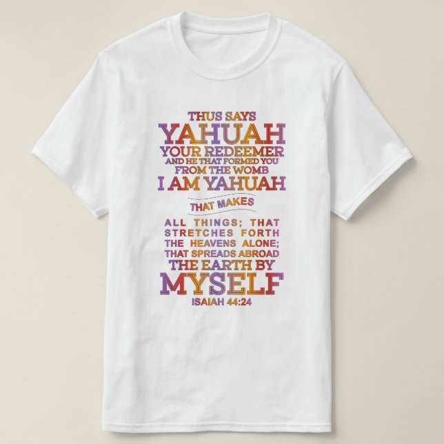 T-shirt Yahuah (Design devant)