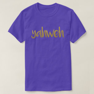 T-shirt YAHWEH Gold Letter Hébreu Nom De Dieu Unisex