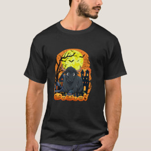 T-shirt Yak Avec Citrouilles Drôle Effrayant Halloween Par