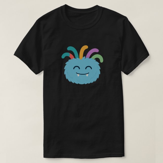T-shirt Yarnaby the Fuzzy Monster - Tentacle arc-en-ciel m (Design devant)