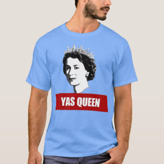 T-shirt YAS QUEEN Elizabeth II Angleterre Mème Couronne br