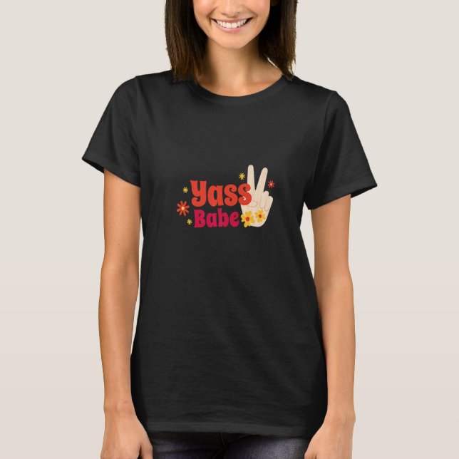 T-shirt Yass Babe Mains de paix Premium (Devant)