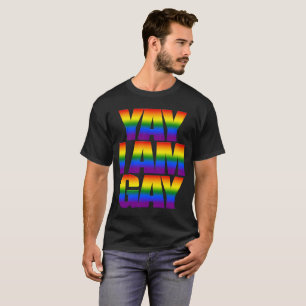 T-shirt Yay je suis le gay pride gai 2019 des textes LGBTQ