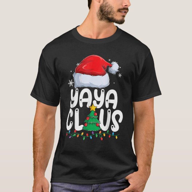 T-shirt Yaya Claus Groupe de jumelage Xmas Famille Noël Pa (Devant)