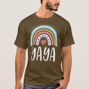 T-shirt Yaya Toxits For Grandma Family Rainbow Graphic 