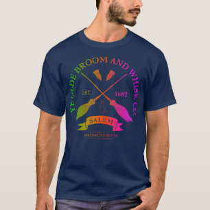 T-shirt Ye Olde Broom Co Salem Mass Est 1682 Halloween pro