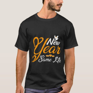T-shirt "Year" Golden Script Heart Typography