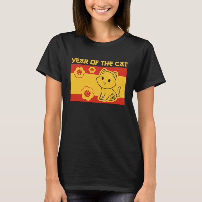 T-shirt Year of the Cat Chinese Zodiac Lunar New Year Cats (Devant)