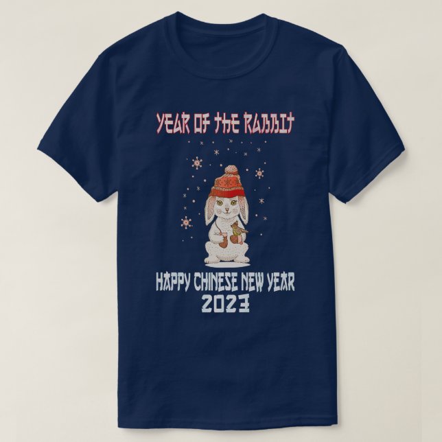 T-shirt Year Of The Rabbit 2023 Zodiac Hare Chinese New Ye (Design devant)