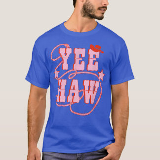T-shirt Yee Haw Howdy Rodeo Western Country Southern Pink 