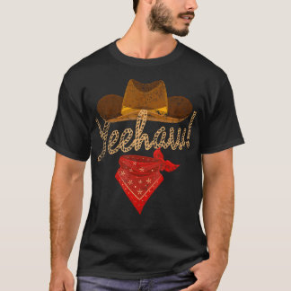 T-shirt Yeehaw Cowboy Cowgirl Western Pays Howdy Southe