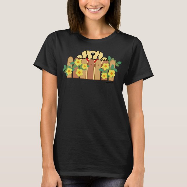 T-shirt Yellow Labrador Retriever Watch (Devant)