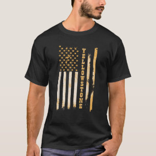 T-shirt Yellow Stone ajustement classique noir avec dessin