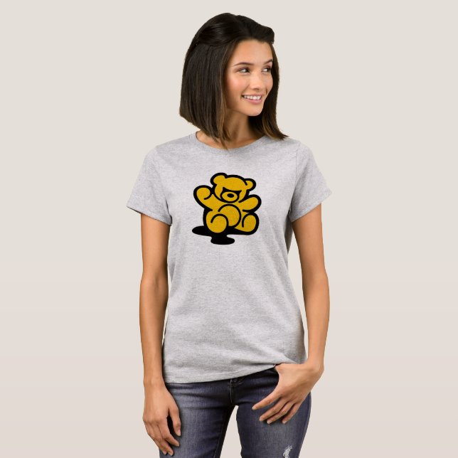 T-shirt Yellow Teddy Trouble (Devant entier)