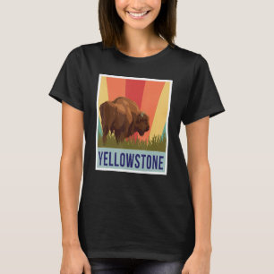 T-shirt Yellowstone Buffalo Wyoming Souvenir du parc natio