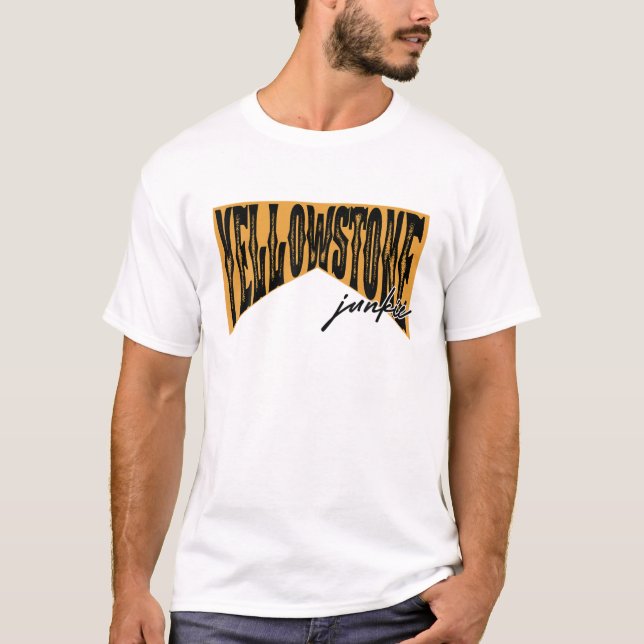 T-shirt Yellowstone Junkie Vintage Western Cowboy Valentin (Devant)