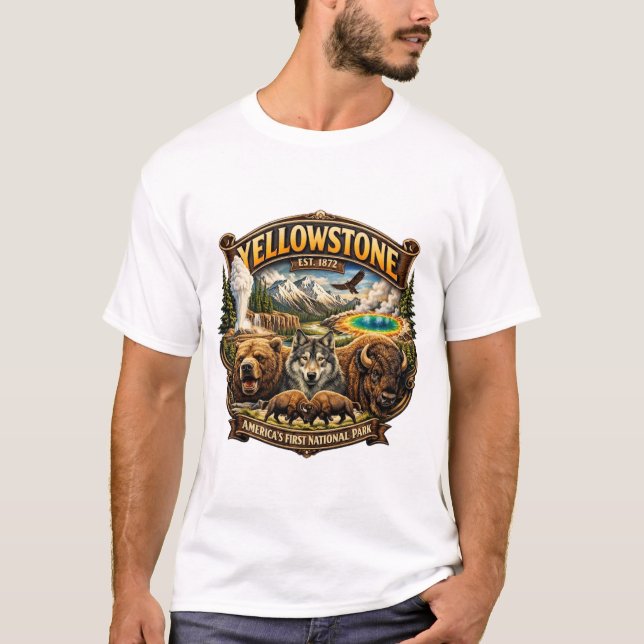 T-SHIRT YELLOWSTONE NATIONAL PARK (Devant)