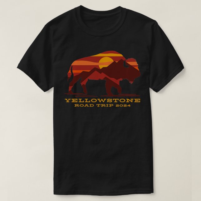T-shirt Yellowstone National Park Family Road Trip 2024 Ma (Design devant)