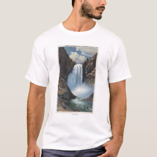 T-shirt Yellowstone, WYLower tombe de dessous la vue