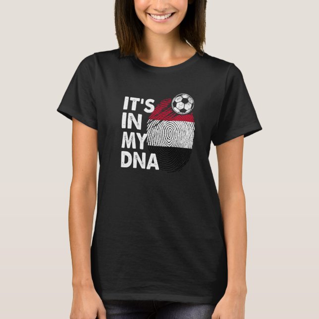 T-shirt Yémen Dans Mon Équipe Drapeau Dna Yemeni Yémen (Devant)