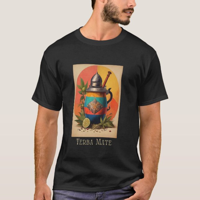 T-shirt Yerba Mate Vintage psychédélique (Devant)