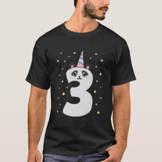 T-shirt Yes I'M 3 Panda Themed 3Rd Py