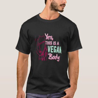 T-shirt Yes This Is A Vegan Body Cool Retro Present
